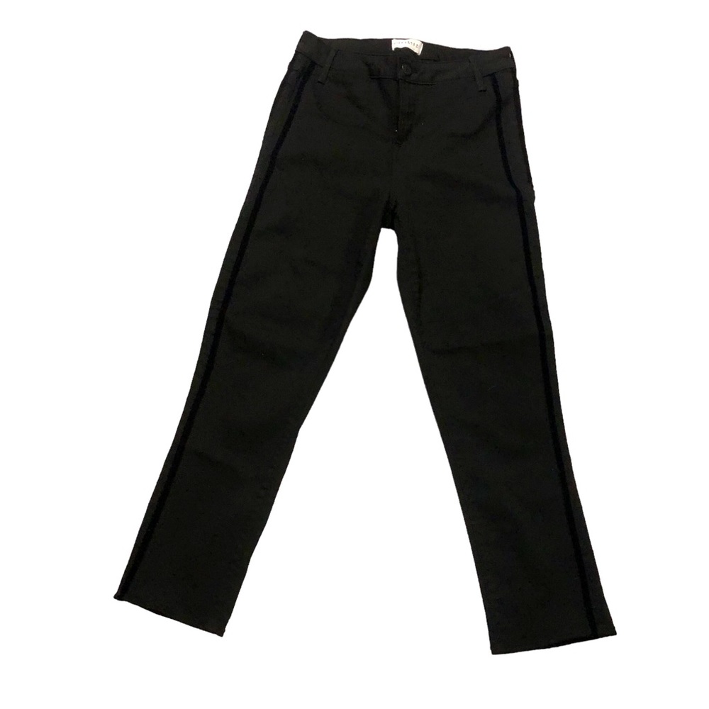 Smith Parker black jeans with 2 tuxedo stripes down each side size 26